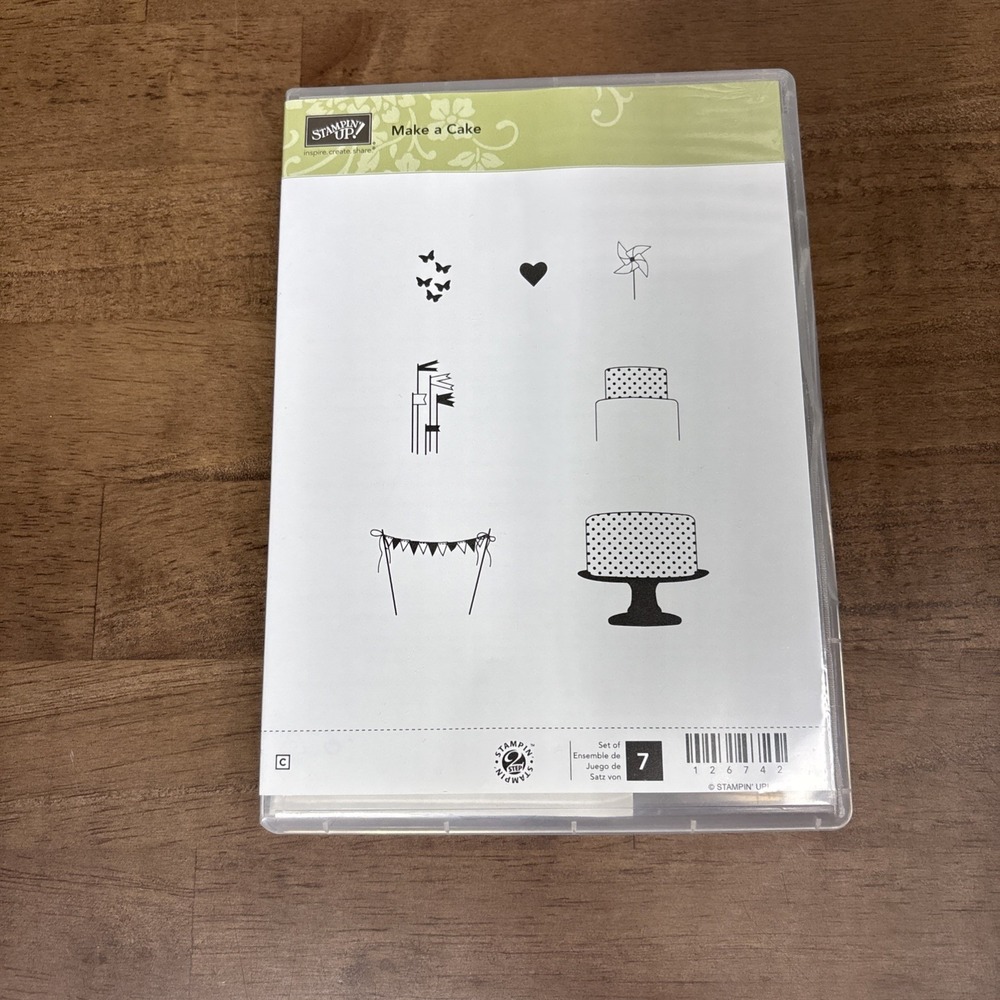 Stampin' Up! Make A Cake Stamp Set Cling Rubber #126742